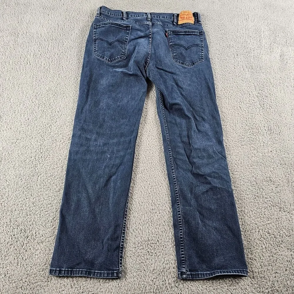 Levis 514 Jeans Mens 36x30 Blue Denim Stretch Regular Straight Work Skate Grunge